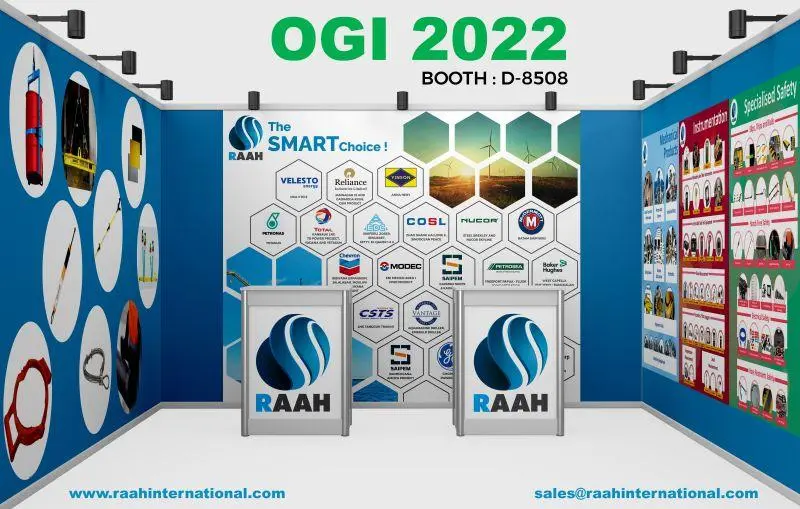 RAAH Group International Booth at OGI 2022 offshores technology
